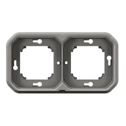 Support plaque étanche encastré - Plexo - - Gris - 2 postes horizontaux ou verticaux^Legrand Outlet