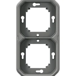 Support plaque étanche encastré - Plexo - - Gris - 2 postes horizontaux ou verticaux^Legrand Outlet