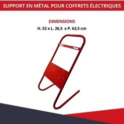 Support pour coffret électrique de chantier - Compatible Monophasé & Triphasé - Socle Métallique 635 x 265 mm-Atole Outlet