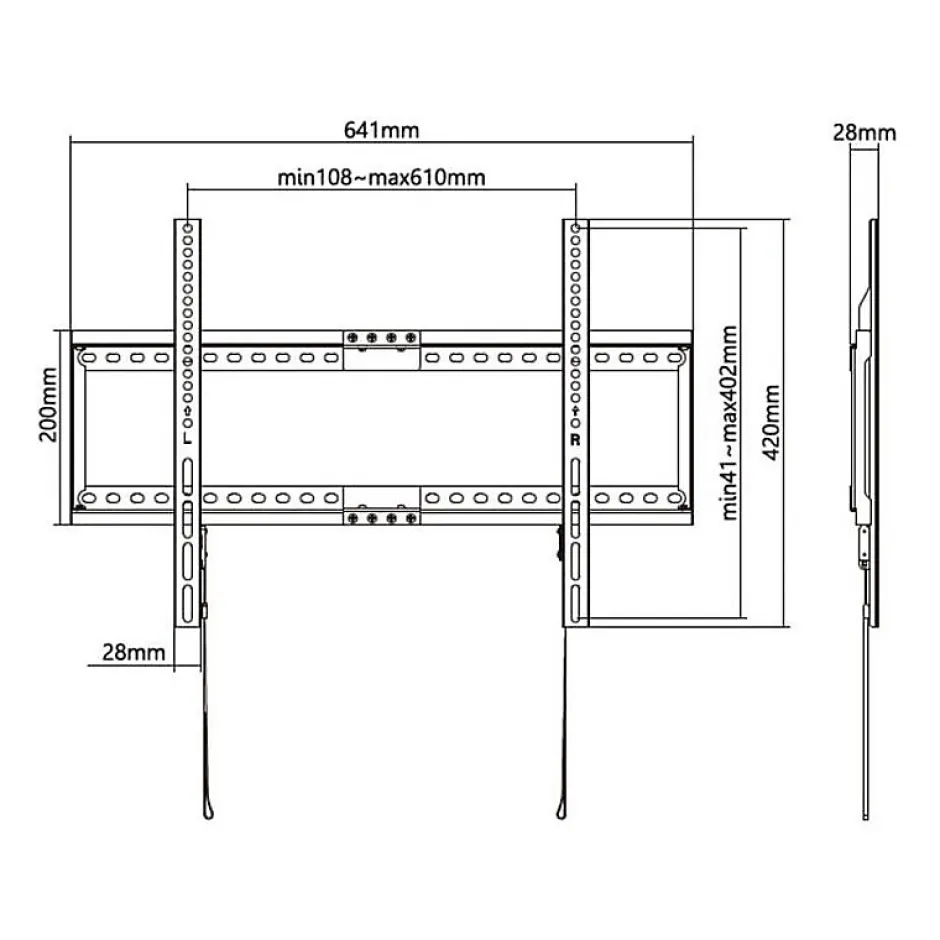Support TV fixe - SLIM - Stell - SHO 5210-Stella Discount