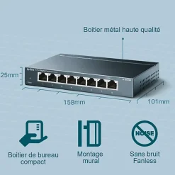 Switch de bureau 8 ports 10/100/1000 Mbps-TP-link Discount