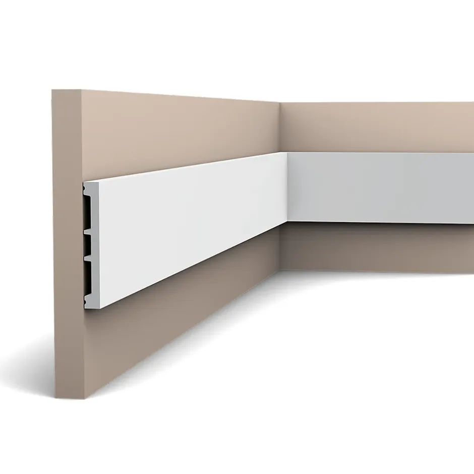 SX163 Plinthe - 10x1,3x200cm (h x p x L) - plinthe décorative polymère Pack 2 pièces , A peindre^Orac Decor Discount