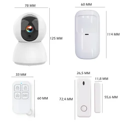 Système d'alarme connecté Caméra rotative 4MP avec Sirène intégrée-Kyf Outlet