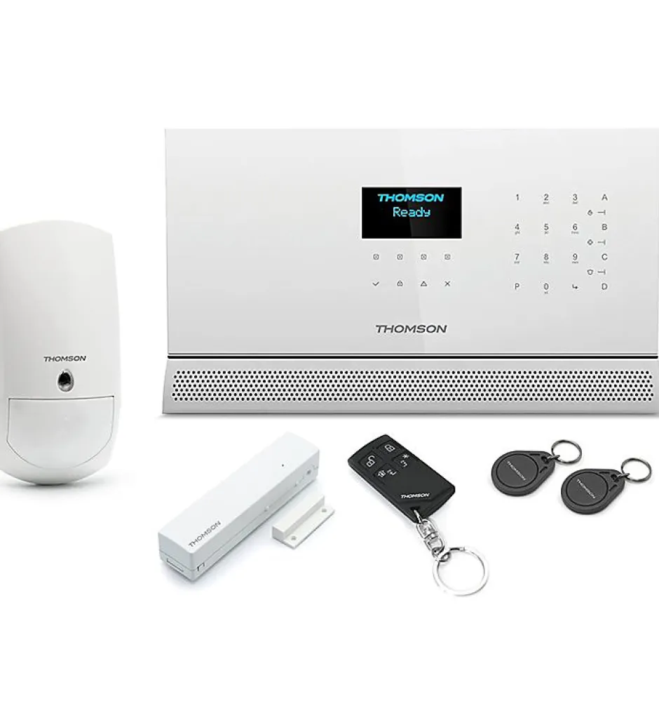 Système d'alarme sans fil sécurité Maison multizones Transm GSM ou internet THOMSON 512740-Avidsen New