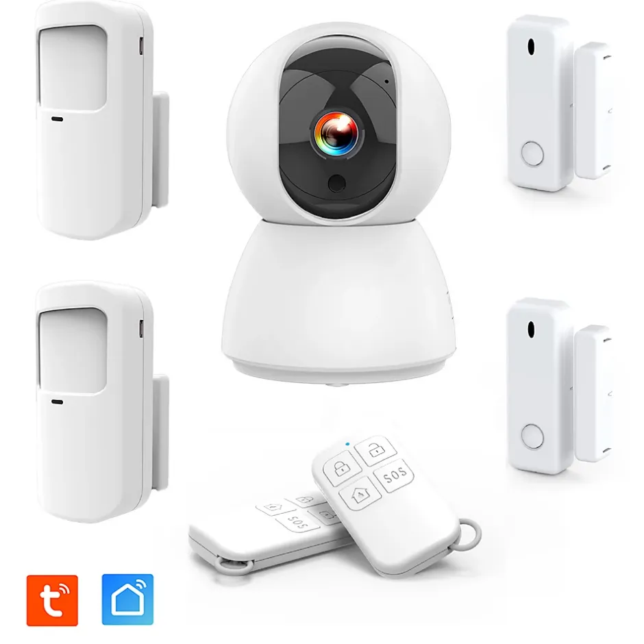 Système d'alarme étendu connecté Caméra rotative 4MP avec Sirène intégrée-Kyf Sale