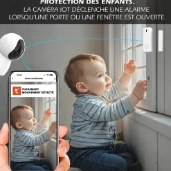 Système d'alarme étendu connecté Caméra rotative 4MP avec Sirène intégrée-Kyf Sale