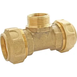 Té laiton pour PE Ø32 - Mâle au centre 26/34 (1")-Somatherm for you Discount