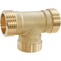 Té laiton triple Mâle 12/17 (3/8"), lot de 2-Somatherm for you New