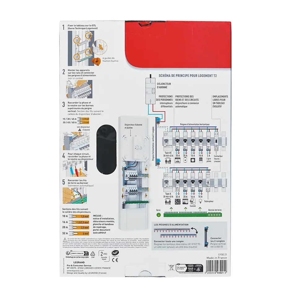 Tableau électrique à équiper 2 rangées - 26 modules-Legrand Discount