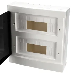 Tableau électrique apparent 24 modules 2x12 blanc fumé IP44 avec rail DIN 777848^Edo