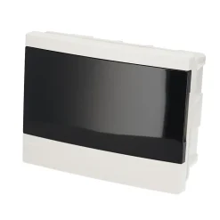 Tableau électrique encastré 8 modules blanc fumé IP44 avec rail DIN 777841-Edo Online