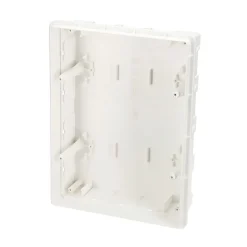 Tableau électrique encastré 16 modules 2x8 blanc fumé IP44 avec rail DIN 777845-Edo Best