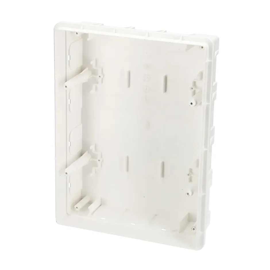 Tableau électrique encastré 16 modules 2x8 blanc fumé IP44 avec rail DIN 777845-Edo Best