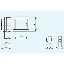 Tableau nu encastrable 4 modules porte opaque^Panasonic Outlet