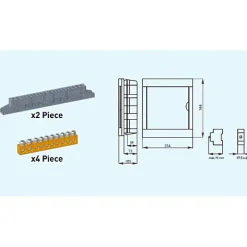 Tableau nu encastrable 24 modules porte opaque-Panasonic