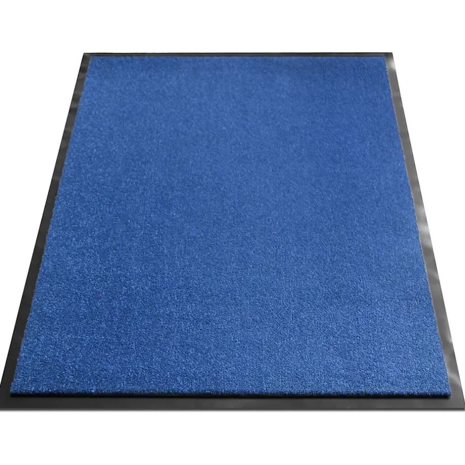 Tapis de Porte Paillasson d'entrée Monochrom Bleu 135 x 200 cm^Floordirekt Best