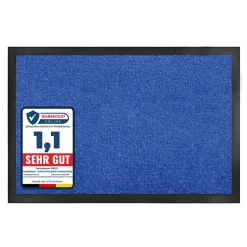 Tapis de Porte Paillasson d'entrée Monochrom Bleu 135 x 200 cm^Floordirekt Best