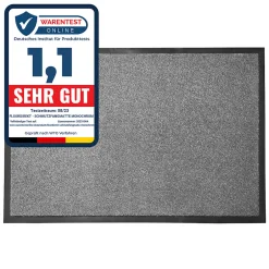 Tapis de Porte Paillasson d'entrée Monochrom Gris argent 40 x 60 cm^Floordirekt Best