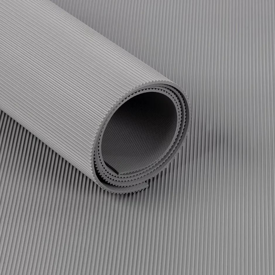 Tapis en caoutchouc Miniripp Gris 120 x 200 cm --Floordirekt Best