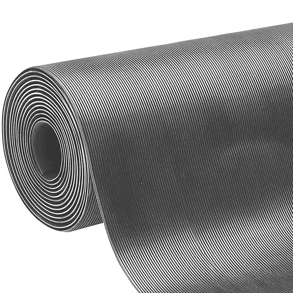 Tapis en caoutchouc Miniripp Gris 120 x 200 cm --Floordirekt Best