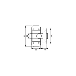 Targette - - PENE ROND - 35MM - Zingué - Gris-Thirard New