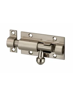 Targette pour meuble, 60mm, nickel satin, pêne rond -^SP Discount