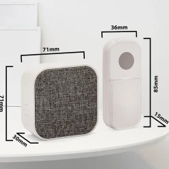 TAYLOR : Carillon sans fil à piles, 150m, 36 mélodies. Blanc-Velamp Hot