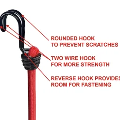 Tendeur de 60 cm crochet double , 2 pièces-Master Lock New