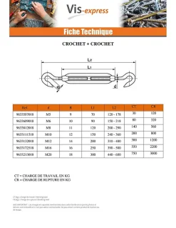 Tendeur oeil crochet M8X120 Oeil 11 Inox A4 - 3 pièces^Vis Express Online