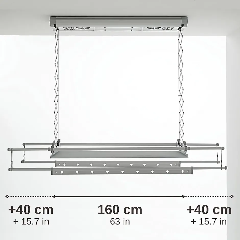 Étendoir électrique plafond alu 160x57x30cm Air 150^Foxydry Sale