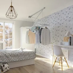 Étendoir plafond manuel 128x54x25cm alu Mini 120^Foxydry Best