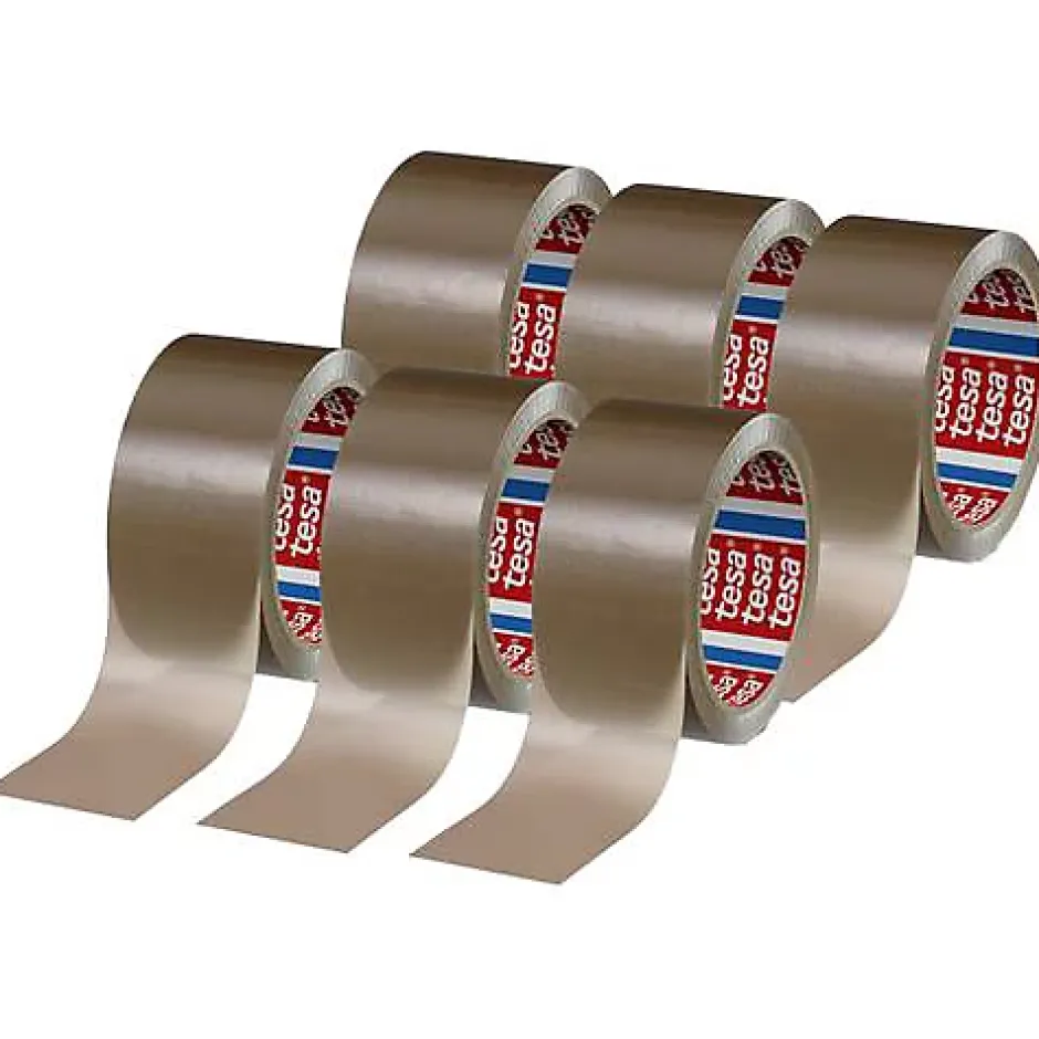 pack 4280 PP 04280-00040-00 Ruban adhésif d'emballage transparent 50 mm x 66 m, pack de 6^Tesa Online