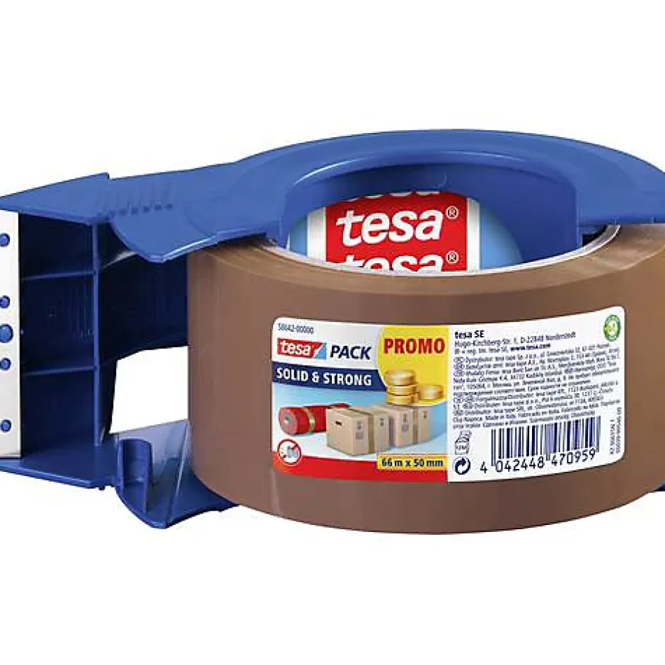 pack Solid & Strong 66 m x 50 mm avec dérouleur bleu et marron^Tesa Outlet