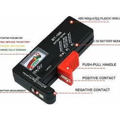 Testeurs de Piles Contrleur de Testeur de Tension de Batterie pour Pile Bouton AA/AAA/C/D / 9V / 1.5V Ecran LCD Universel^Deko Online
