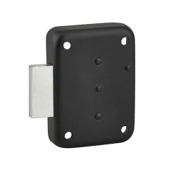 - Serrure de meuble en applique pour porte d'ameublement, gauche, axe 25mm, 70x50mm, noir, 3 clés -^Thirard Clearance