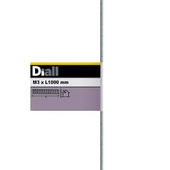 Tige filetée brillante zinguée diamètre 3 mm x 1 m-Diall Outlet