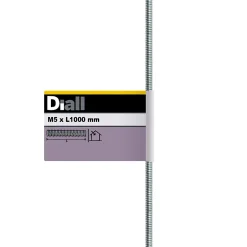 Tige filetée brillante zinguée diamètre 5 mm x 1 m-Diall Outlet