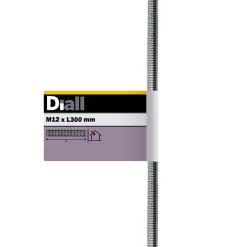 Tige filetée brillante zinguée diamètre 12 x 300 mm-Diall Best