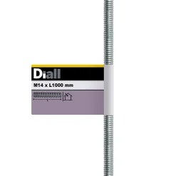 Tige filetée brillante zinguée diamètre 14 mm x 1 m^Diall Clearance