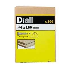 Tirefonds DIN 571 zingués 6x60 mm - 200 pièces-Diall
