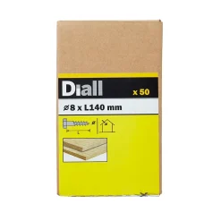 Tirefonds DIN 571 zingués 8x140 mm - 50 pièces-Diall Online