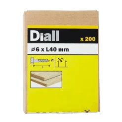 Tirefonds DIN 571 zingués 6x40 mm - 200 pièces-Diall Discount