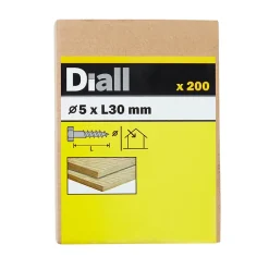 Tirefonds DIN 571 zingués 5x30 mm - 200 pièces-Diall Best