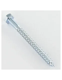 Tirefonds 6X60 FIL TOT Tête à Fendue Acier zingué - 10 pièces-Vis Express Online