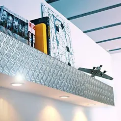 Tôle aluminium brut damier 50 x 25 cm- Outlet