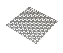 Tôle perforée trèfle acier brut Perforation 8 mm Ep. 1 mm, 50 x 25 cm- Hot
