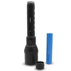 Torche Ultra Power 10000 Lumens LED COB Faisceau 300 m Aluminium Rechargeable 4 Modes Zoom^Fishtec Outlet