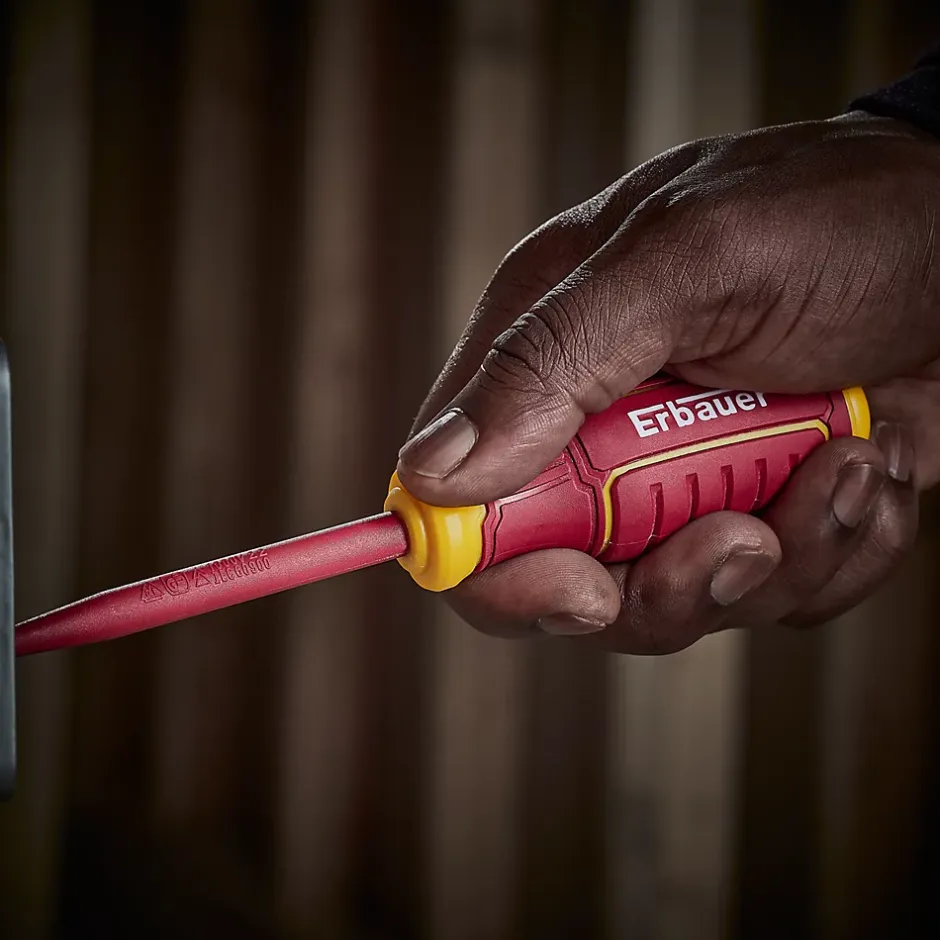 Tournevis d'électricien VDE plat SL125 x 5.5^Erbauer Sale