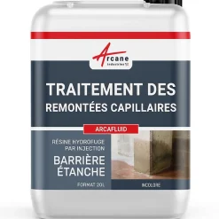 Traitement par injection des murs humides - ARCAFLUID - 20 L --Arcane Industries