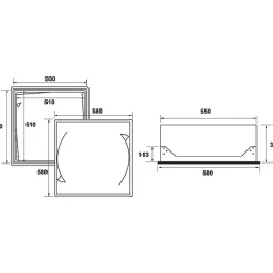 Trappe de plafond isolée TP2012I51 - 51 x 51 cm - hauteur max 330 mm-Nicoll
